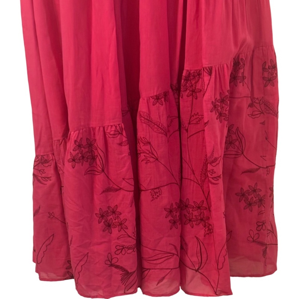 Anthropologie Samant Chauhan Asymmetrical Maxi Dress in Pink Size M - Picture 8 of 10